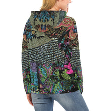 Load image into Gallery viewer, Paisley Power All Over Print Hoodie for Women (USA Size) (Model H13)
