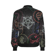Load image into Gallery viewer, Dante's Inferno Glowing All Over Print Bomber Jacket for Women (Model H36)