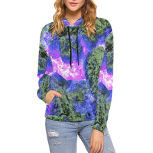 Load image into Gallery viewer, Molten Flames Purple All Over Print Hoodie for Women (USA Size) (Model H13)