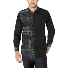 Load image into Gallery viewer, Dante's Inferno Glowing Men's All Over Print Casual Dress Shirt (Model T61)