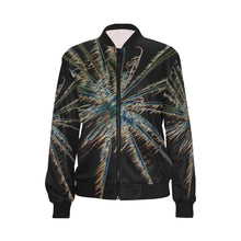 Load image into Gallery viewer, Fireworks Star Glowing All Over Print Bomber Jacket for Women (Model H36)