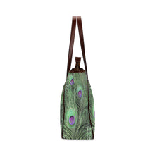 Load image into Gallery viewer, Peacock Feathers Green Classic Tote Bag (Model 1644)