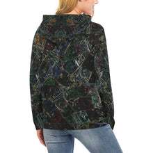 Load image into Gallery viewer, Oil Paints Glowing All Over Print Hoodie for Women (USA Size) (Model H13)