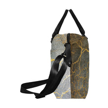 Load image into Gallery viewer, Crackling Yellow Large Capacity Duffle Bag (Model 1715)