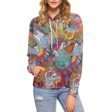 Load image into Gallery viewer, Graffiti Abstract All Over Print Hoodie for Women (USA Size) (Model H13)