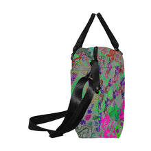 Load image into Gallery viewer, Holiday Paisley Aqua Large Capacity Duffle Bag (Model 1715)