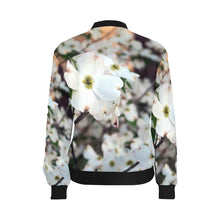 Load image into Gallery viewer, Arkansas Dogwood Flower All Over Print Bomber Jacket for Women (Model H36)