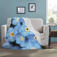 Load image into Gallery viewer, Forget Me Not Flower Ultra-Soft Micro Fleece Blanket 43''x56''