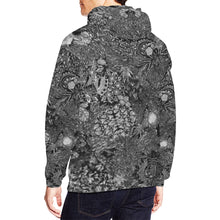 Load image into Gallery viewer, Fun and Fancy Paisley Black and White All Over Print Hoodie for Men/Large Size (USA Size) (Model H13)