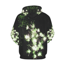 Load image into Gallery viewer, Fireworks Flower Green All Over Print Hoodie for Women (USA Size) (Model H13)
