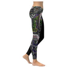 Load image into Gallery viewer, Complex Graffiti Glowing with Black Low Rise Leggings (Invisible Stitch) (Model L05)