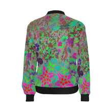 Load image into Gallery viewer, Holiday Paisley Aqua All Over Print Bomber Jacket for Women (Model H36)