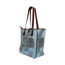 Load image into Gallery viewer, Graffiti Flower Blue Classic Tote Bag (Model 1644)