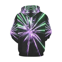 Load image into Gallery viewer, Fireworks Star Purple All Over Print Hoodie for Women (USA Size) (Model H13)