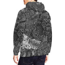 Load image into Gallery viewer, Cresent Paisley Black and White All Over Print Hoodie for Men/Large Size (USA Size) (Model H13)