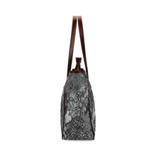 Load image into Gallery viewer, Holiday Paisley Black and White Classic Tote Bag (Model 1644)