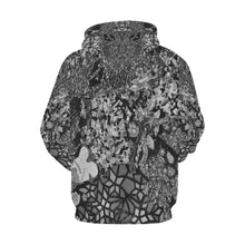 Load image into Gallery viewer, Holiday Paisley Black and White All Over Print Hoodie for Men/Large Size (USA Size) (Model H13)