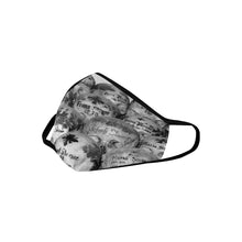 Load image into Gallery viewer, Painted Skulls Black and White Mouth Mask in One Piece (2 Filters Included) (Model M02)