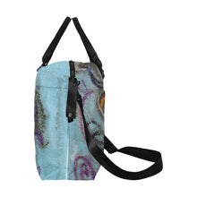 Load image into Gallery viewer, Graffiti Flower Blue Large Capacity Duffle Bag (Model 1715)