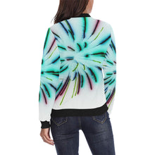 Load image into Gallery viewer, Fireworks Burst Negative All Over Print Bomber Jacket for Women (Model H36)