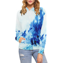 Load image into Gallery viewer, Feathery Flames Negative All Over Print Hoodie for Women (USA Size) (Model H13)