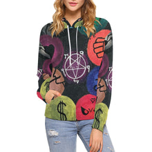 Load image into Gallery viewer, Dante's Inferno All Over Print Hoodie for Women (USA Size) (Model H13)