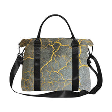 Load image into Gallery viewer, Crackling Yellow Large Capacity Duffle Bag (Model 1715)