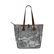 Load image into Gallery viewer, Pleasantly Paisley Black and White Classic Tote Bag (Model 1644)