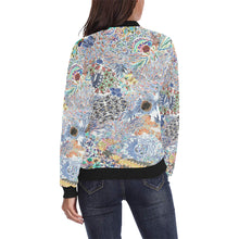 Load image into Gallery viewer, Fun and Fancy Paisley Negative All Over Print Bomber Jacket for Women (Model H36)
