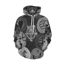 Load image into Gallery viewer, Dante's Inferno Black and white All Over Print Hoodie for Men/Large Size (USA Size) (Model H13)