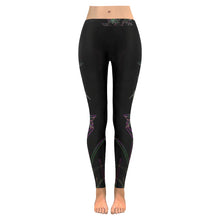 Load image into Gallery viewer, Fireweed Flower Glowing Low Rise Leggings (Invisible Stitch) (Model L05)