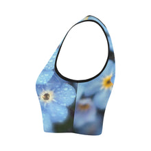 Load image into Gallery viewer, Forget Me Not Flower Women's Crop Top (Model T42)