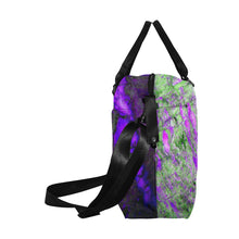 Load image into Gallery viewer, Marbled Abstract Purple Large Capacity Duffle Bag (Model 1715)