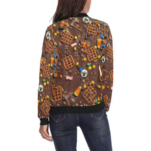 Load image into Gallery viewer, Group Halloween Candy All Over Print Bomber Jacket for Women (Model H36)