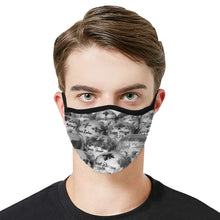 Load image into Gallery viewer, Painted Skulls Black and White Mouth Mask in One Piece (2 Filters Included) (Model M02)