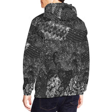 Load image into Gallery viewer, Dark Paisley Black and white All Over Print Hoodie for Men/Large Size (USA Size) (Model H13)