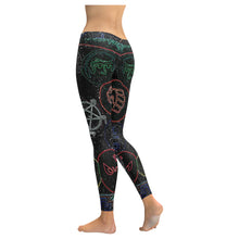 Load image into Gallery viewer, Dante's Inferno Glowing Low Rise Leggings (Invisible Stitch) (Model L05)