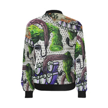 Load image into Gallery viewer, Complex Graffiti All Over Print Bomber Jacket for Women (Model H36)