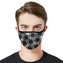 Load image into Gallery viewer, Sunny Turquoise White and Black Mouth Mask in One Piece (Model M02)