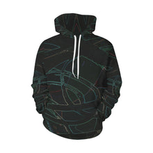 Load image into Gallery viewer, Abstract Circles Glowing All Over Print Hoodie for Men/Large Size (USA Size) (Model H13)