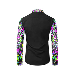 Holiday Paisley Purple Mosaic Men's All Over Print Casual Dress Shirt (Model T61)