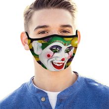 Load image into Gallery viewer, Mardi Gras Joker Mouth Mask (2 Filters Included)