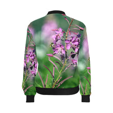 Load image into Gallery viewer, Fireweed Flower All Over Print Bomber Jacket for Women (Model H36)
