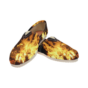 Feathery Flames Unisex Classic Canvas Slip-On (Model 1206)