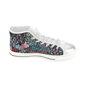 Holiday Paisley Women's Classic High Top Canvas Shoes (Model 017)