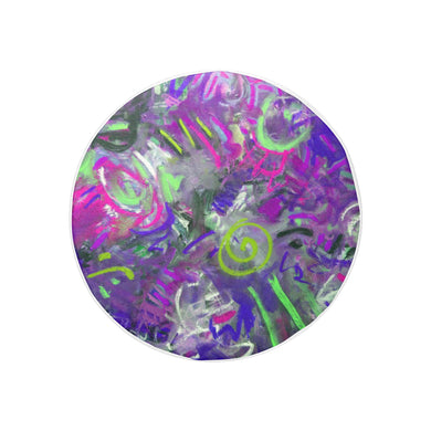 Graffiti Abstract Purple 30 Inch Spare Tire Cover