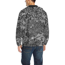 Load image into Gallery viewer, Perfectly Paisley Black and White All Over Print Quilted Windbreaker for Men (Model H35)