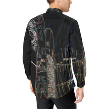 Load image into Gallery viewer, Surfboards Glowing Men&#39;s All Over Print Casual Dress Shirt (Model T61)