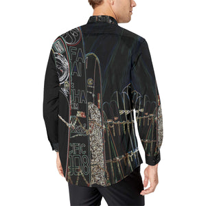 Surfboards Glowing Men's All Over Print Casual Dress Shirt (Model T61)