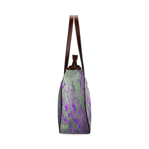 Marbled Abstract Purple Classic Tote Bag (Model 1644)